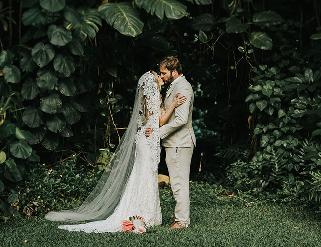 Waimea Valley wedding, boho wedding