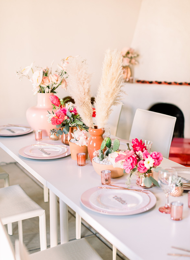 Galentine's Blush Pink Brunch Decorations - The Well Dressed Table