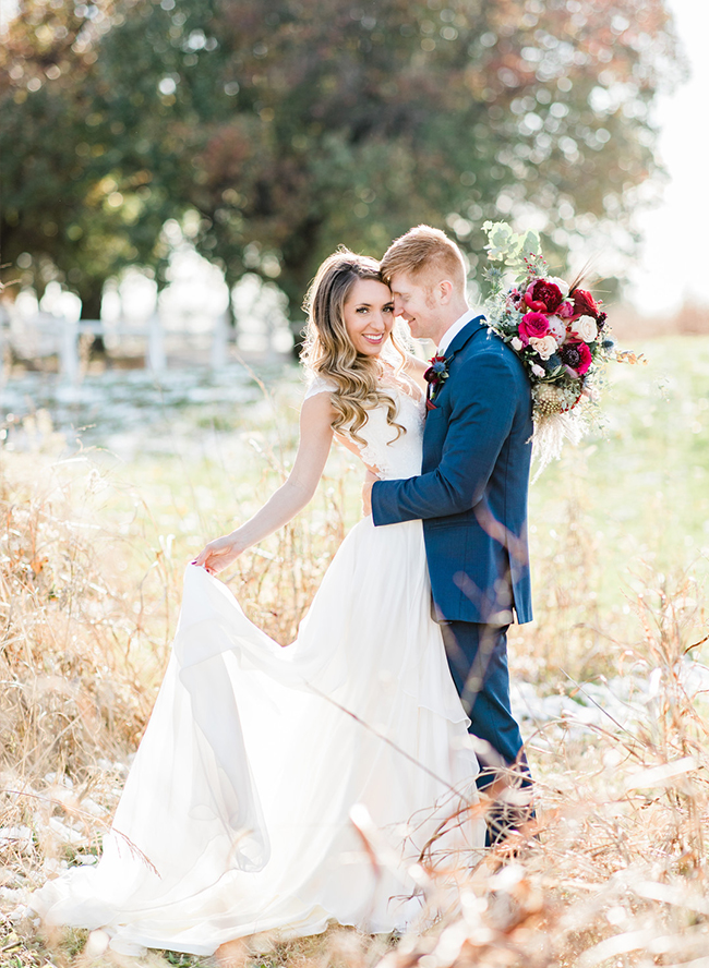 Burgundy and Navy Wedding