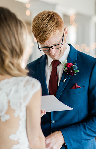 Burgundy and Navy Wedding