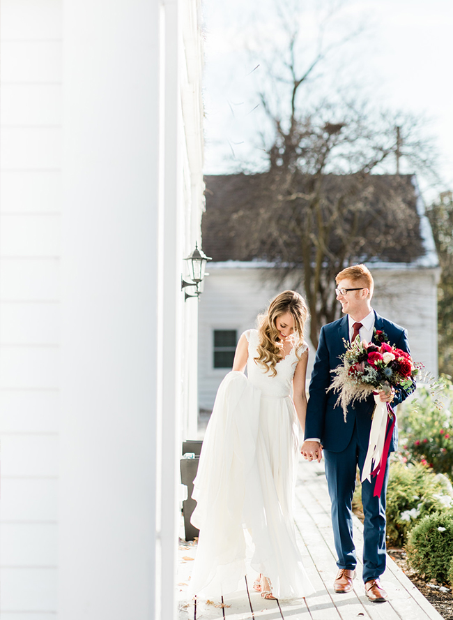 Burgundy and Navy Wedding