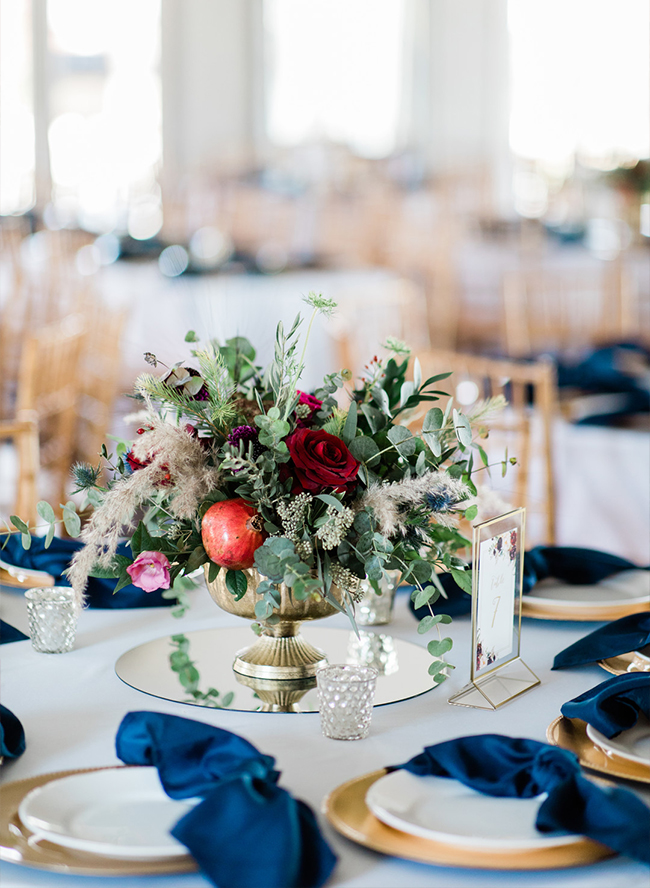 Burgundy and Navy Wedding