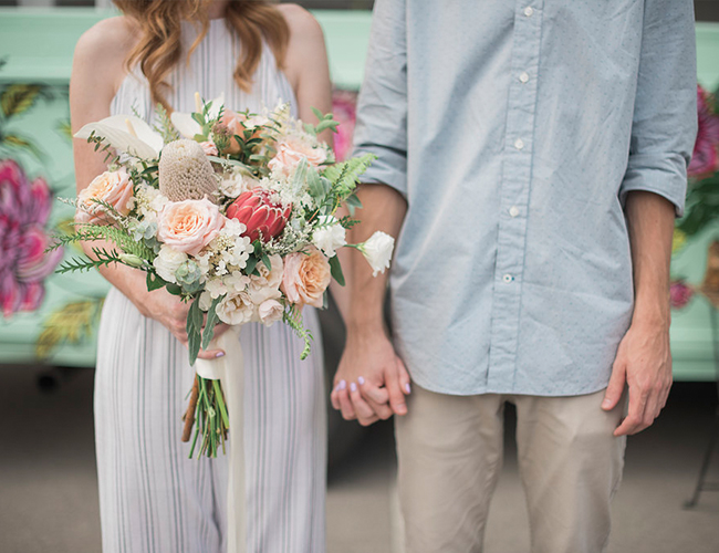 Retro Engagement Photos 