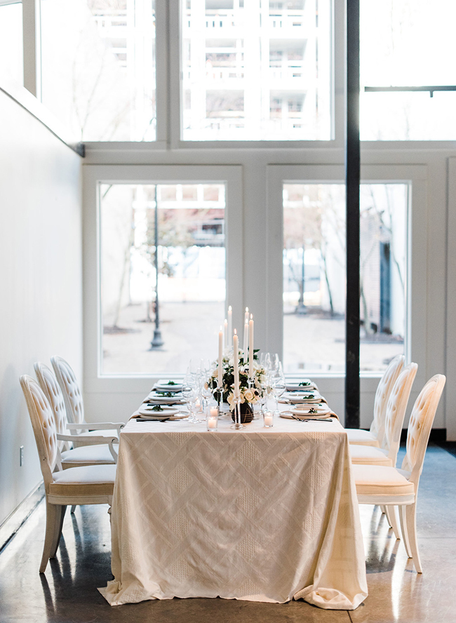 Urban Chic Wedding, white and green wedding