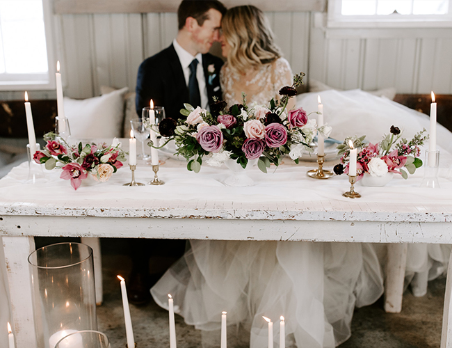 Snowy winter wedding, unique winter wedding ideas