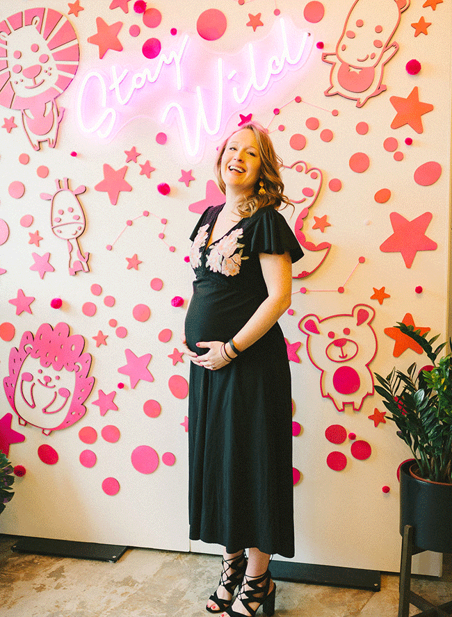 Neon Baby Shower, Animal Baby Shower