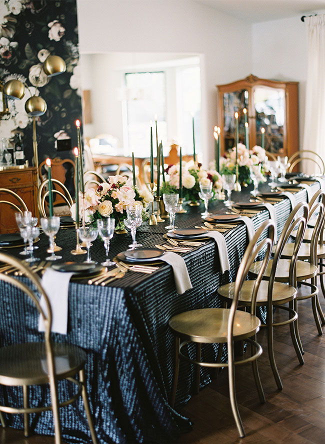 fancy dinner party table