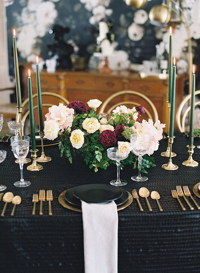 fancy dinner party table