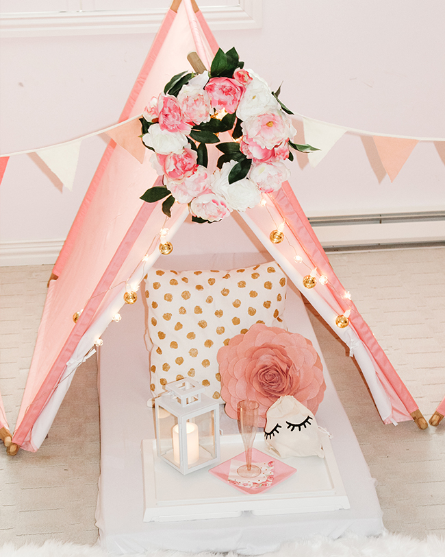 A Pink Teepee Sleepover Birthday Party - Inspired By This