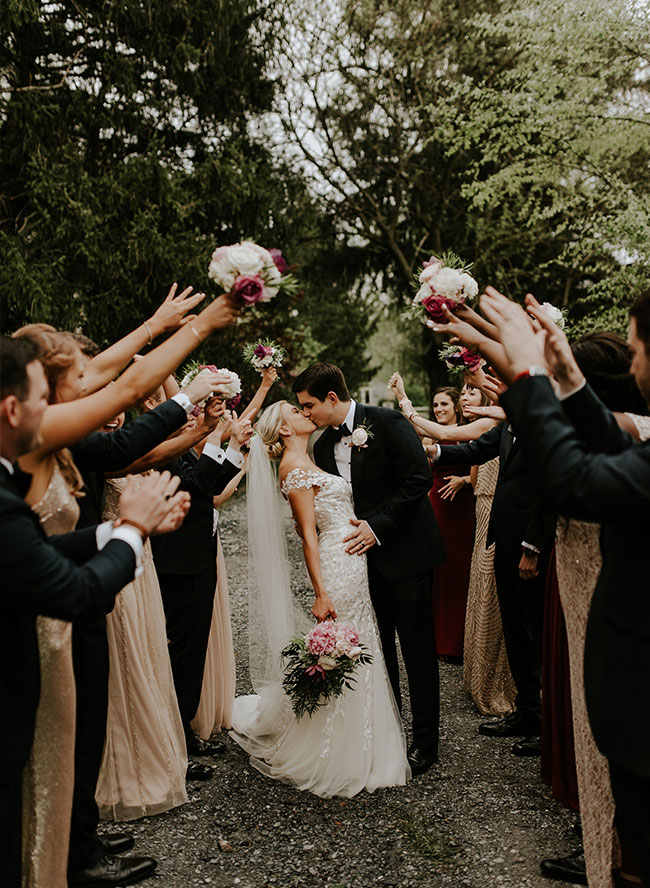 Blush and Burgundy Wedding