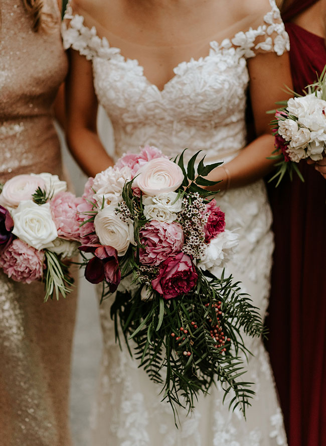 Blush and Burgundy Wedding