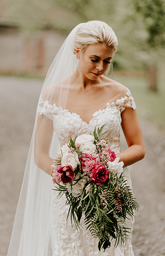 Blush and Burgundy Wedding