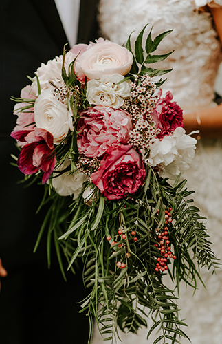 Blush and Burgundy Wedding