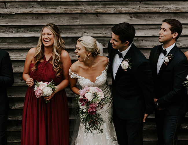 Blush and Burgundy Wedding