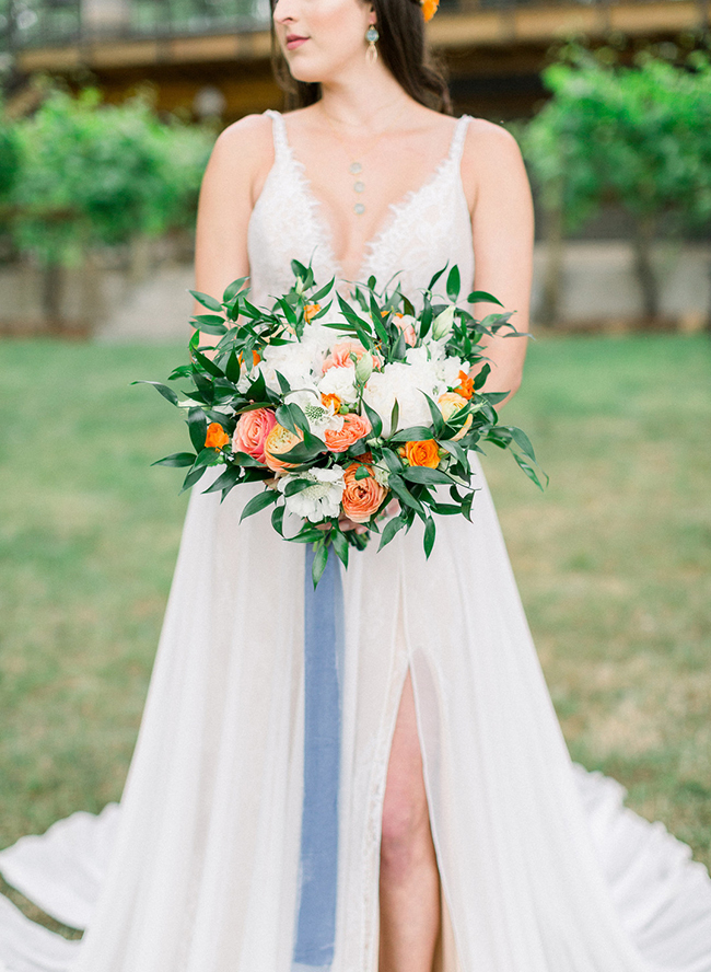 Blue and Orange Wedding, Vista Hills Vineyard Wedding