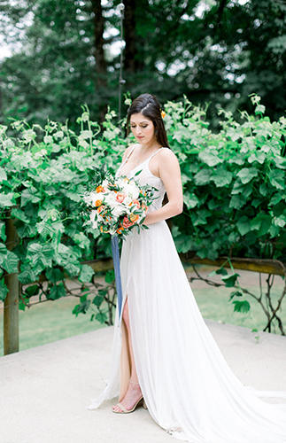 Blue and Orange Wedding, Vista Hills Vineyard Wedding