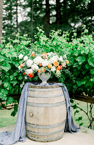 Blue and Orange Wedding, Vista Hills Vineyard Wedding