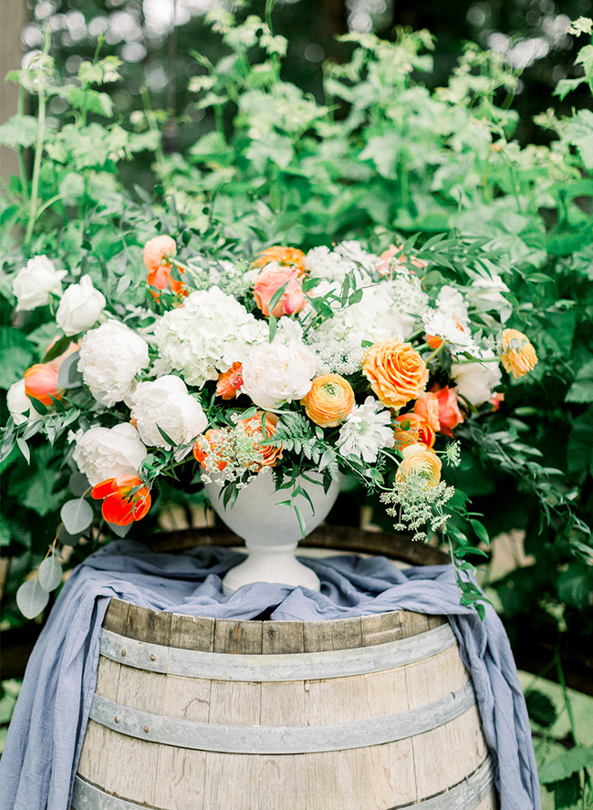 Blue and Orange Wedding, Vista Hills Vineyard Wedding