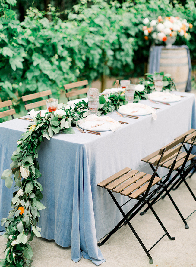 Blue and Orange Wedding, Vista Hills Vineyard Wedding