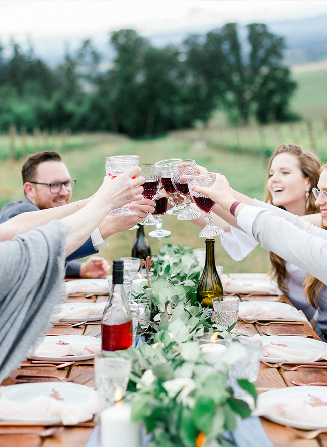 Blue and Orange Wedding, Vista Hills Vineyard Wedding