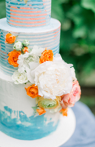 Blue and Orange Wedding, Vista Hills Vineyard Wedding