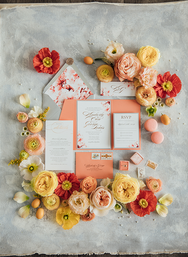 Turquoise and Peach Wedding- Inspired by This