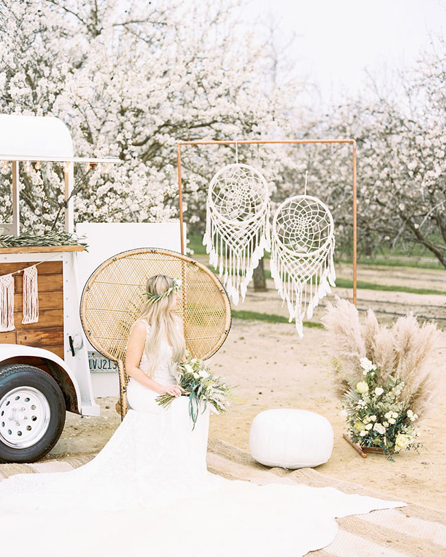 Bridal Inspiration in an Almond Orchard