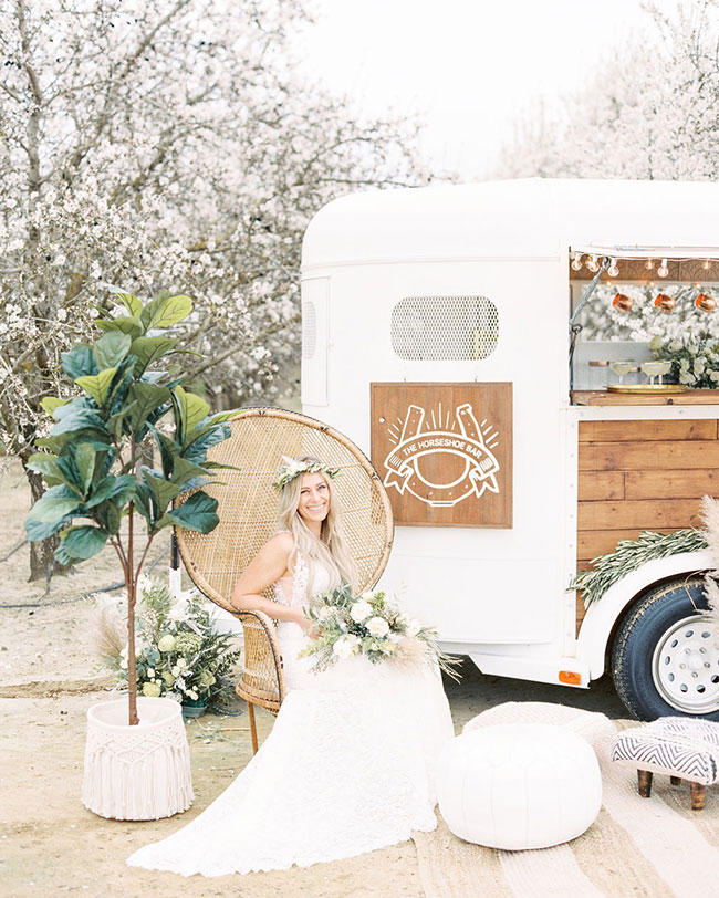 Bridal Inspiration in an Almond Orchard