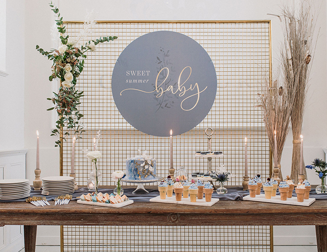 Classy boy baby store shower