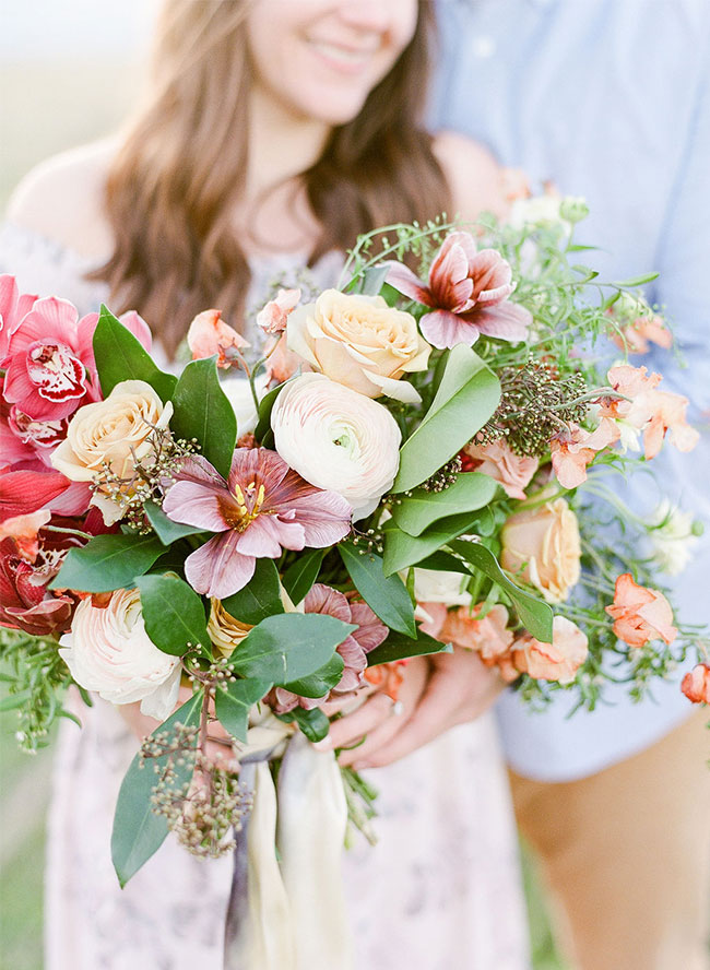 Scenic Spring Engagement Photos, outdoor engagement photos 