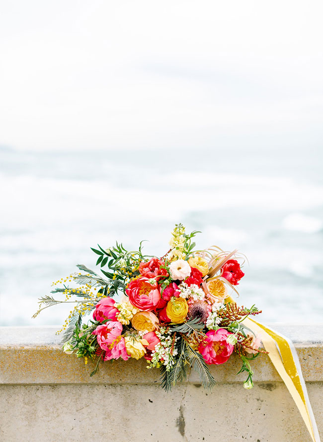 Living Coral Wedding Inspiration , Seaside Wedding in San Francisco