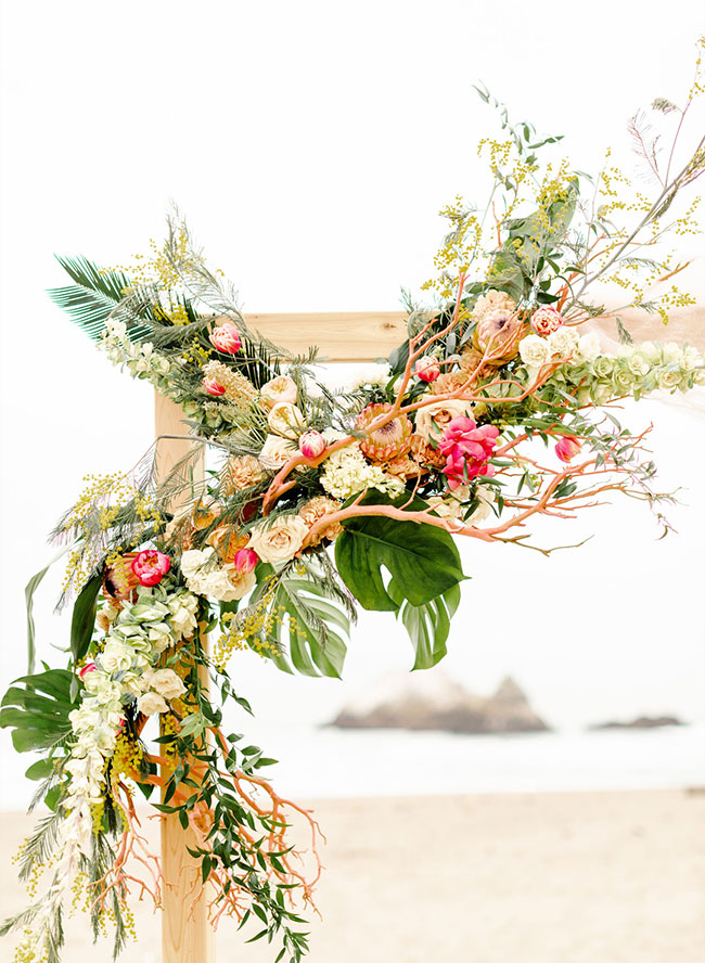 Living Coral Wedding Inspiration , Seaside Wedding in San Francisco