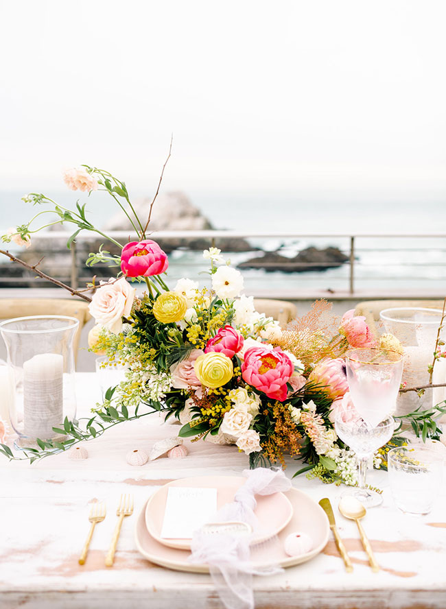 Living Coral Wedding Inspiration , Seaside Wedding in San Francisco