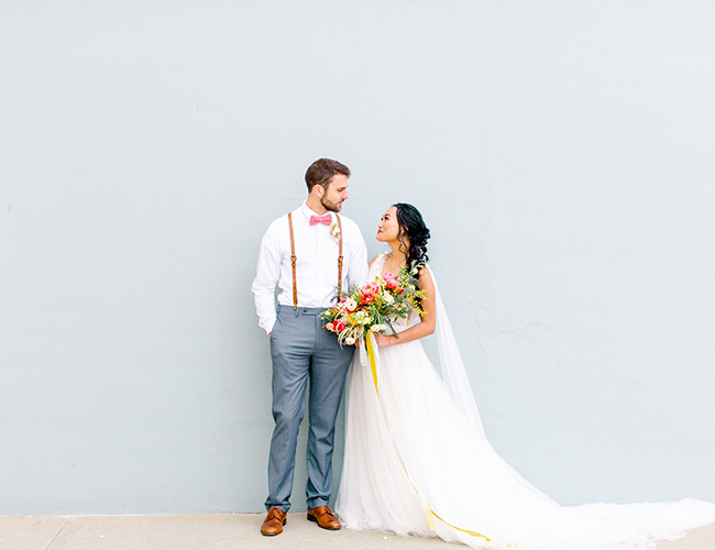 Living Coral Wedding Inspiration , Seaside Wedding in San Francisco