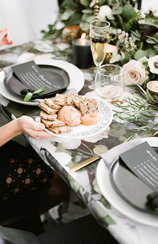 A Chic Matte Black Barn Wedding with Greenery - Inspired by This