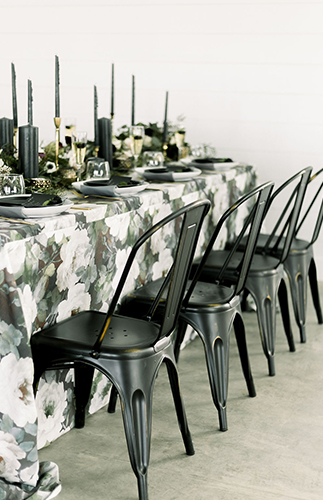 A Chic Matte Black Barn Wedding with Greenery - Inspired by This