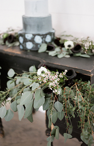 A Chic Matte Black Barn Wedding with Greenery - Inspired by This