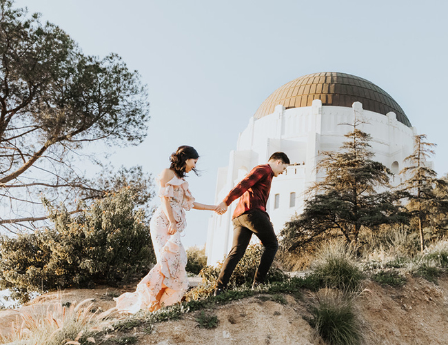 Griffith Observatory Engagement Photos - Inspired by This