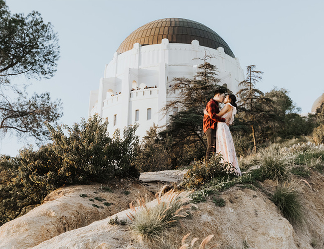 Griffith Observatory Engagement Photos - Inspired by This