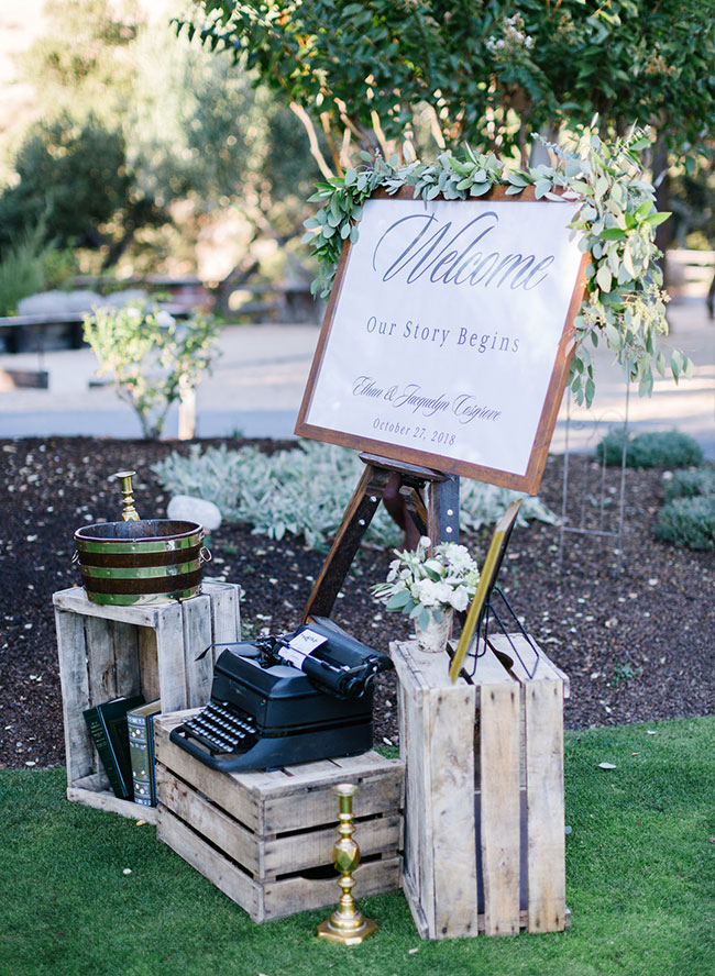 Neutral Book Themed Wedding, Wedding in Carmel