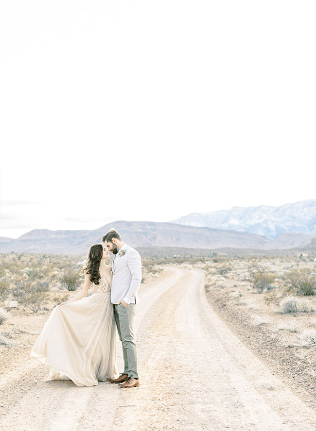 Red Rock Canyon Elopement, blush and mauve wedding