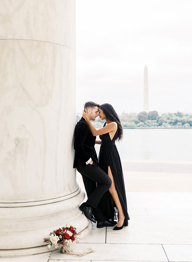 Washington D.C. Engagement Photos at The Jefferson Memorial - Inspired by This