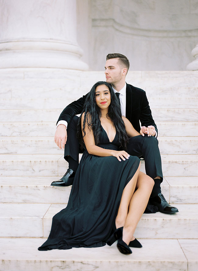 Washington D.C. Engagement Photos at The Jefferson Memorial - Inspired by This