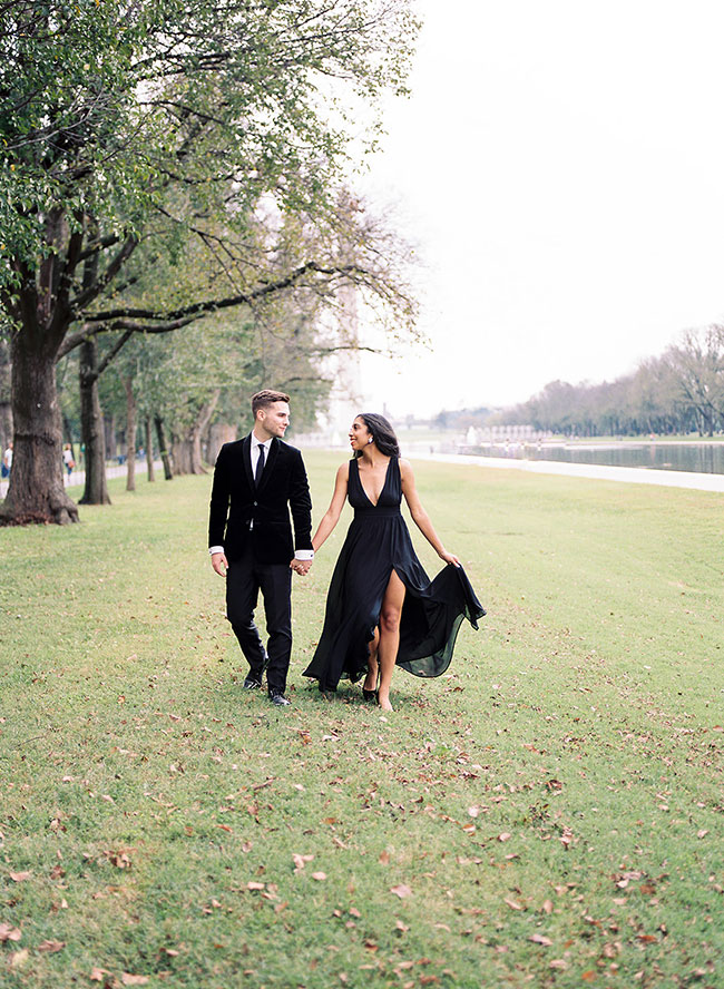 Washington D.C. Engagement Photos at The Jefferson Memorial - Inspired by This