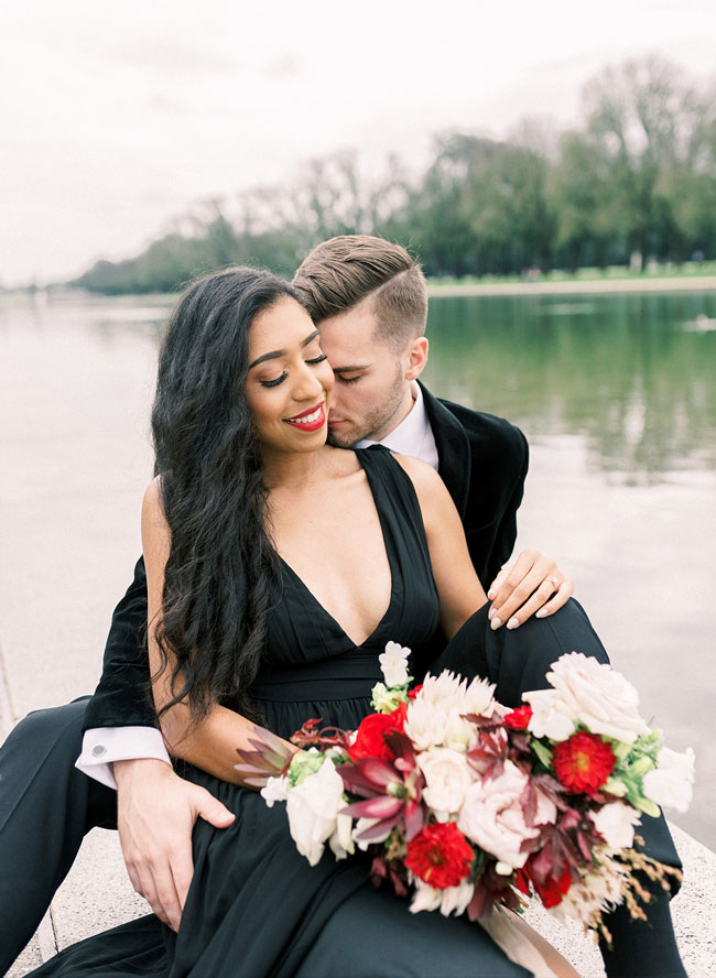 Washington D.C. Engagement Photos at The Jefferson Memorial - Inspired by This