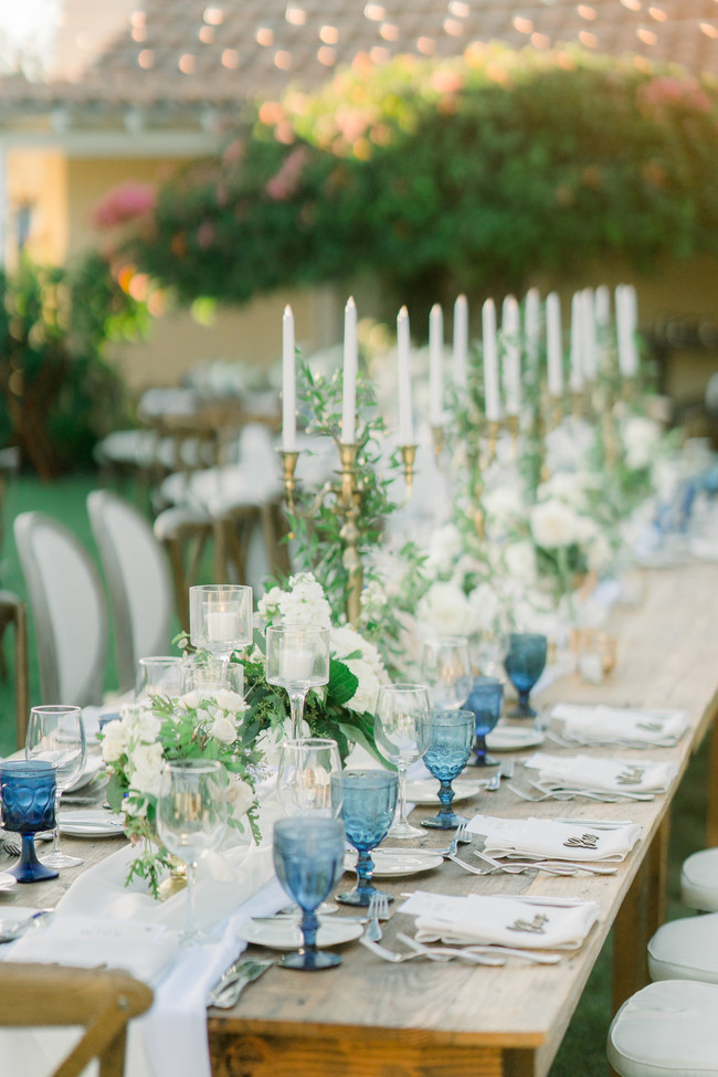 blue garden wedding