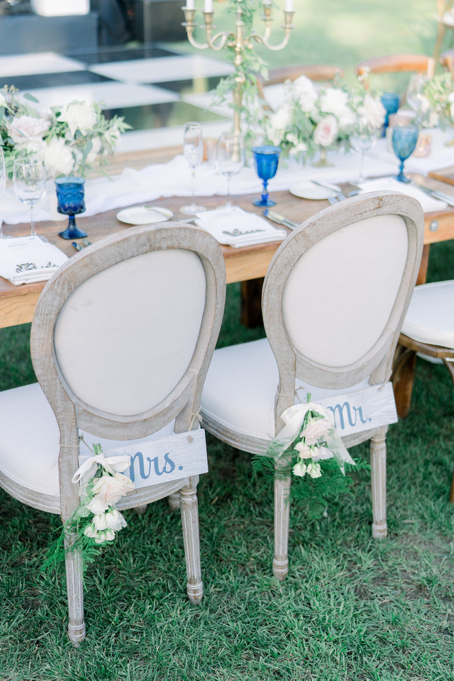 blue garden wedding