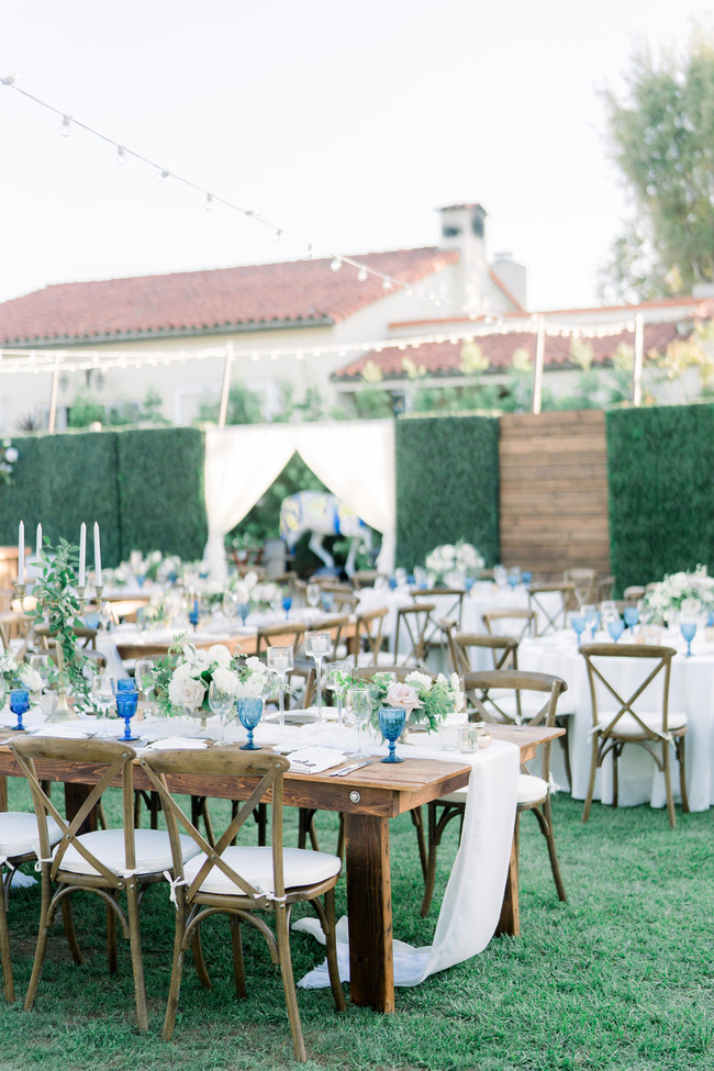 blue garden wedding