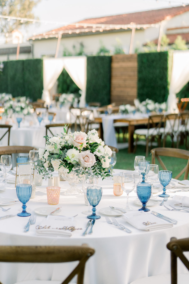 blue garden wedding