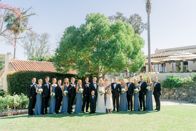 blue garden wedding